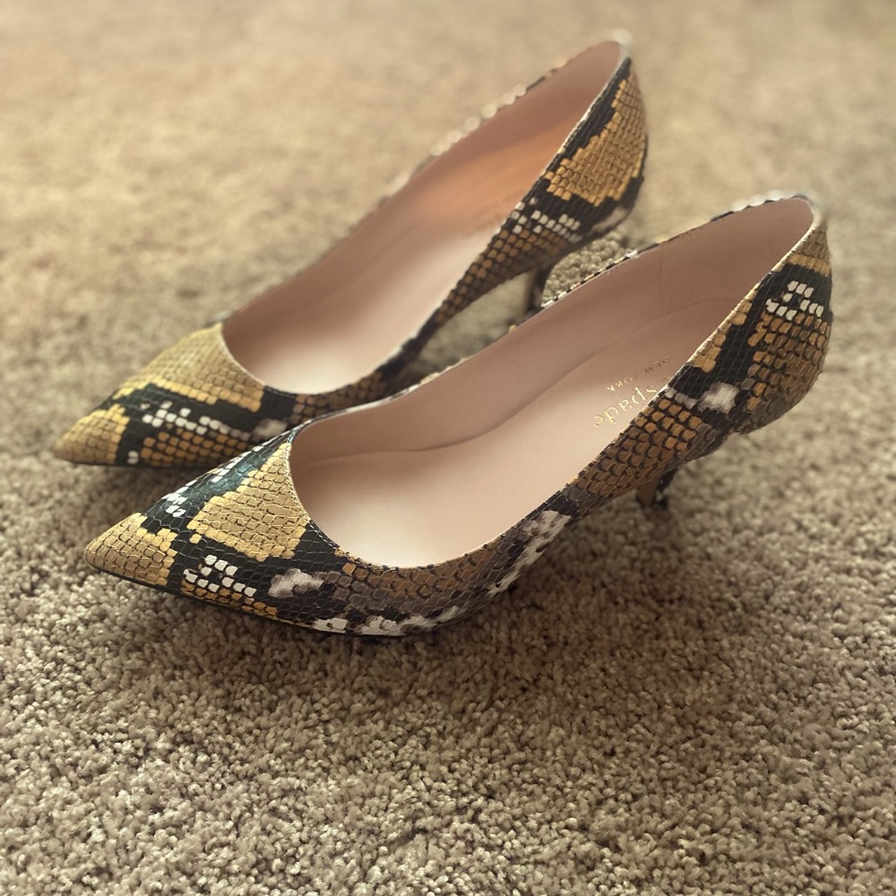 Black and yellow Kate Spade heels